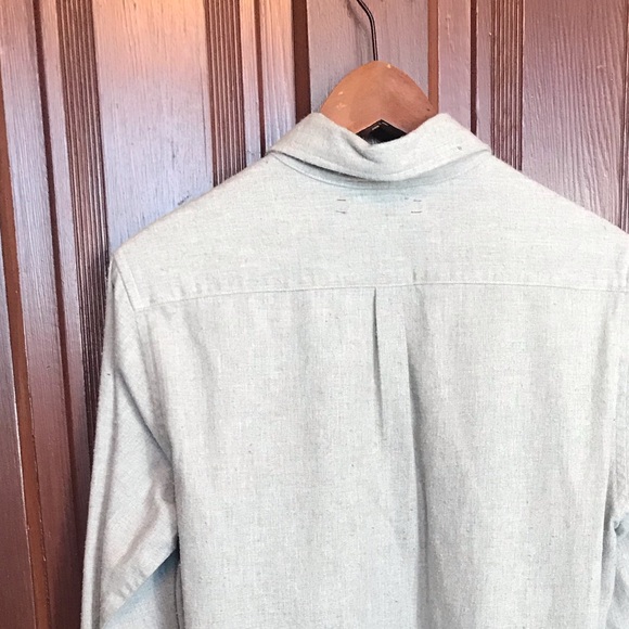 Xirena light gray button down flannel shirt L - Picture 2 of 5